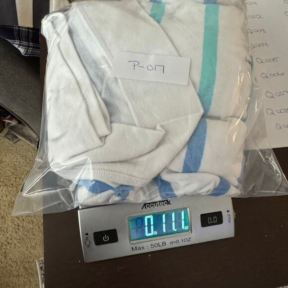 T by Talbots Striped Quarter Zip Pullover Sweatshirt XL Blue Green White Casual - Picture 4 of 10